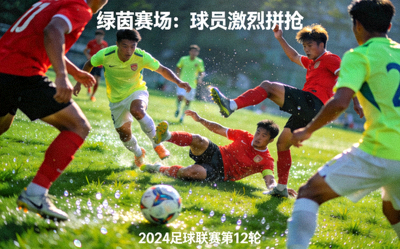 足球运动员在绿茵场上激烈拼抢的赛事报道新闻图片